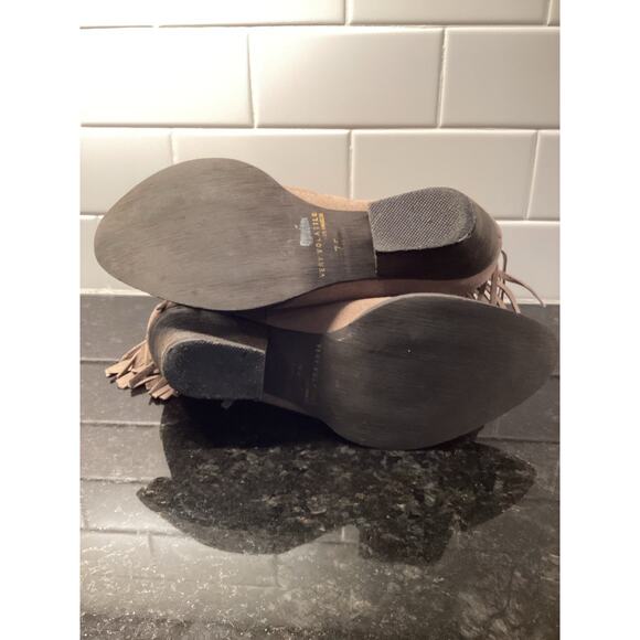 Very Volatile  Leather Deerwood Fringe Western Boots Taupe Brown 7.5 - Picture 7 of 10